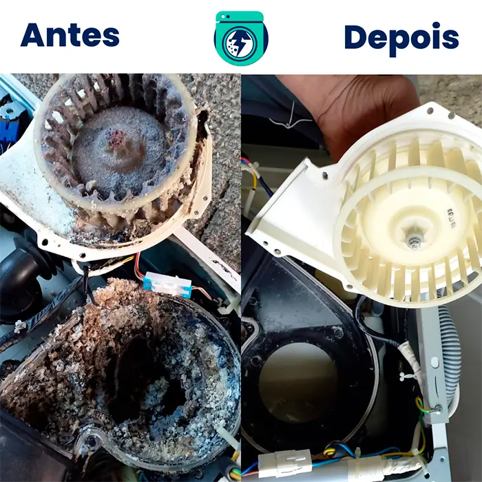 Antes – substituição de bomba lava e seca